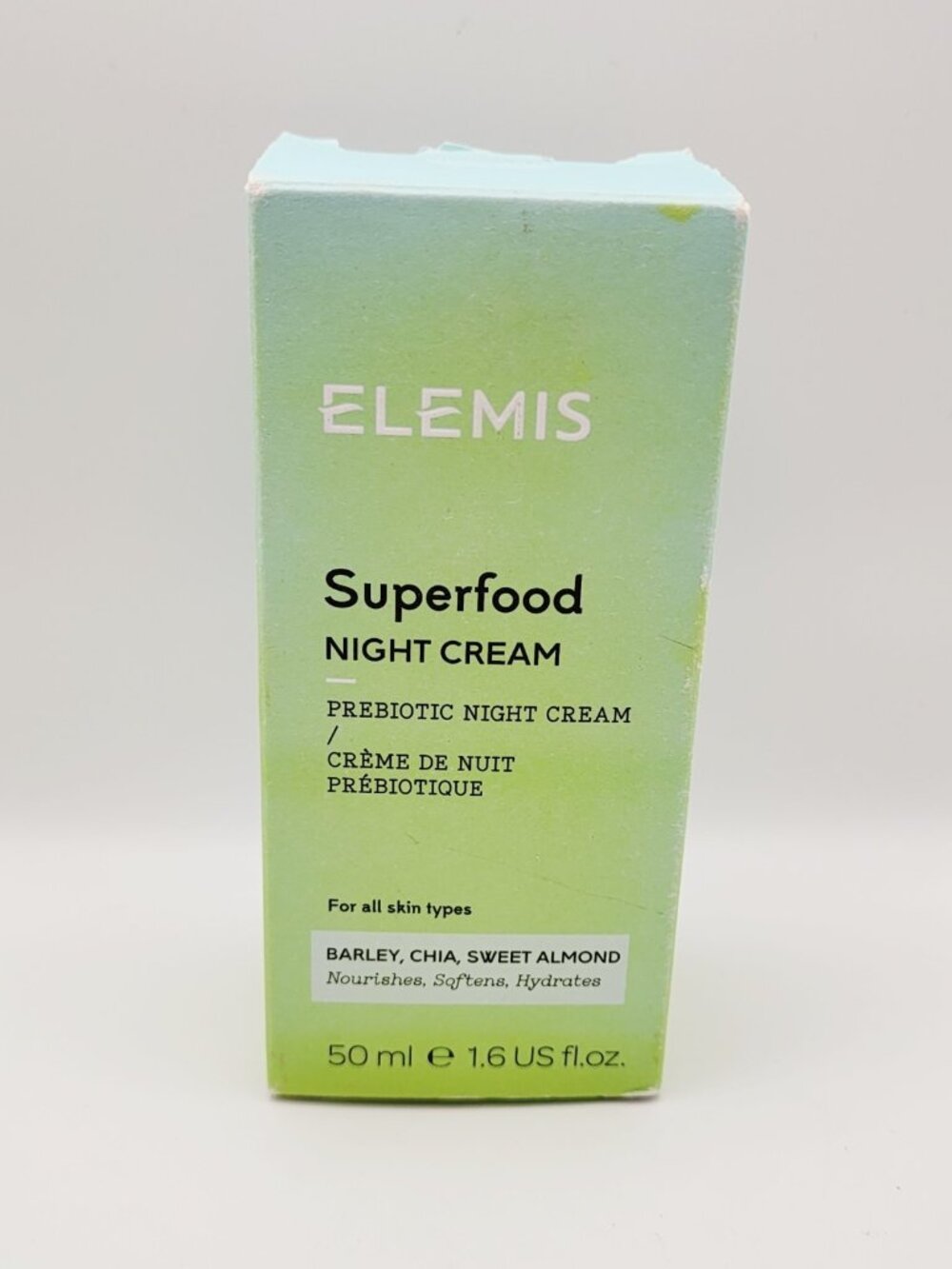 ELEMIS Superfood Night Cream Prebiotic Overnight Moisturizer 50mL New in Box